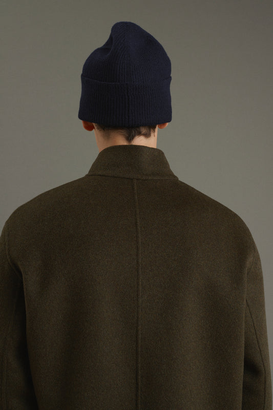 Bonnet Yuta - Navy - Laine Mérinos - Homme