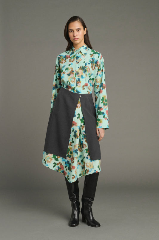 Jupe Joy - Turquoise - Soie - Femme