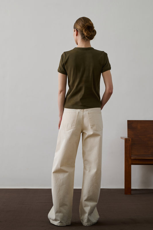 Tee-Shirt Aristide - Kaki Foncé - Coton - Femme