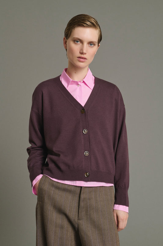 Cardigan Idem - Figue - Laine Mérinos - Femme