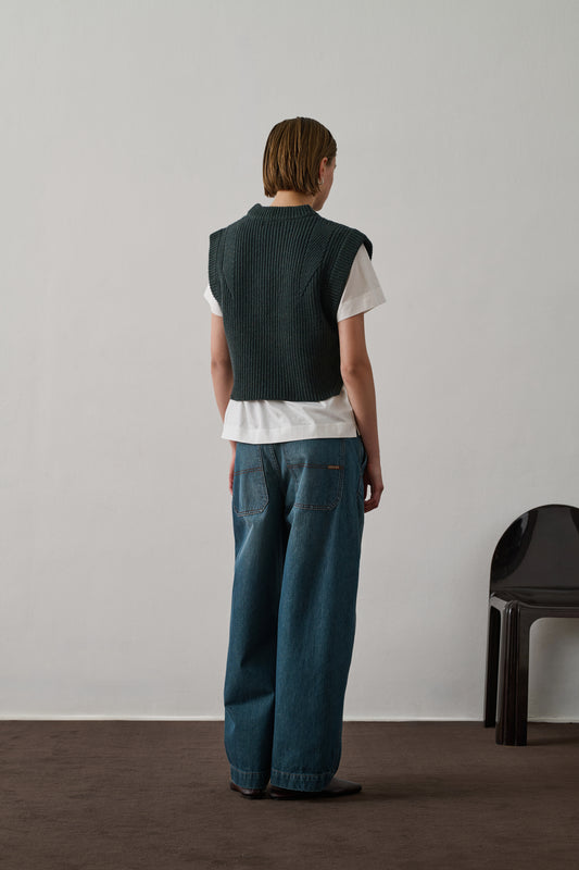 Pull Alky - Vert Forêt - Laine - Femme