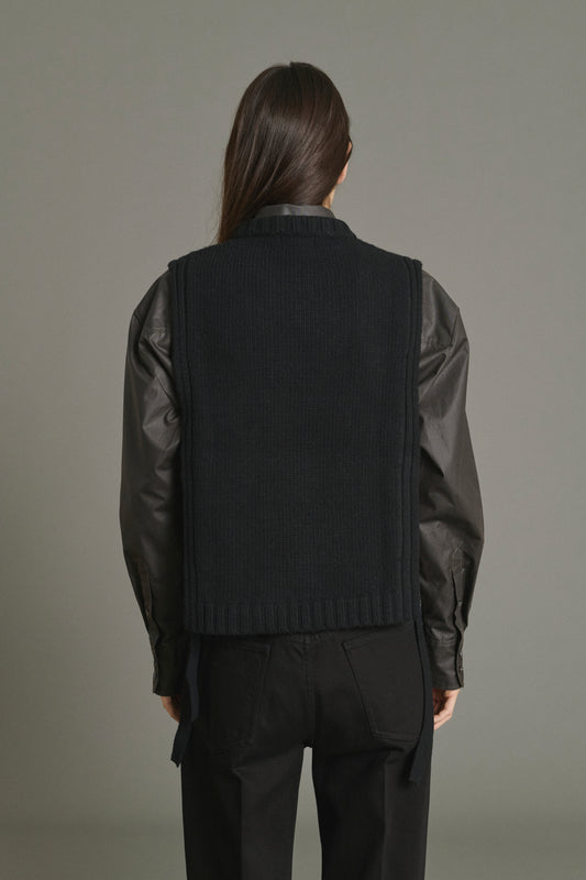 Pull Uzel - Noir - Laine - Femme