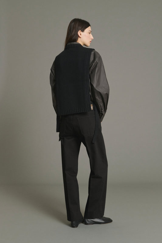 Pull Uzel - Noir - Laine - Femme
