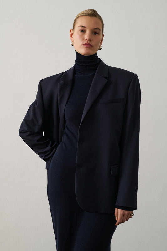 Veste Giani - Bleu Nuit - Laine - Femme