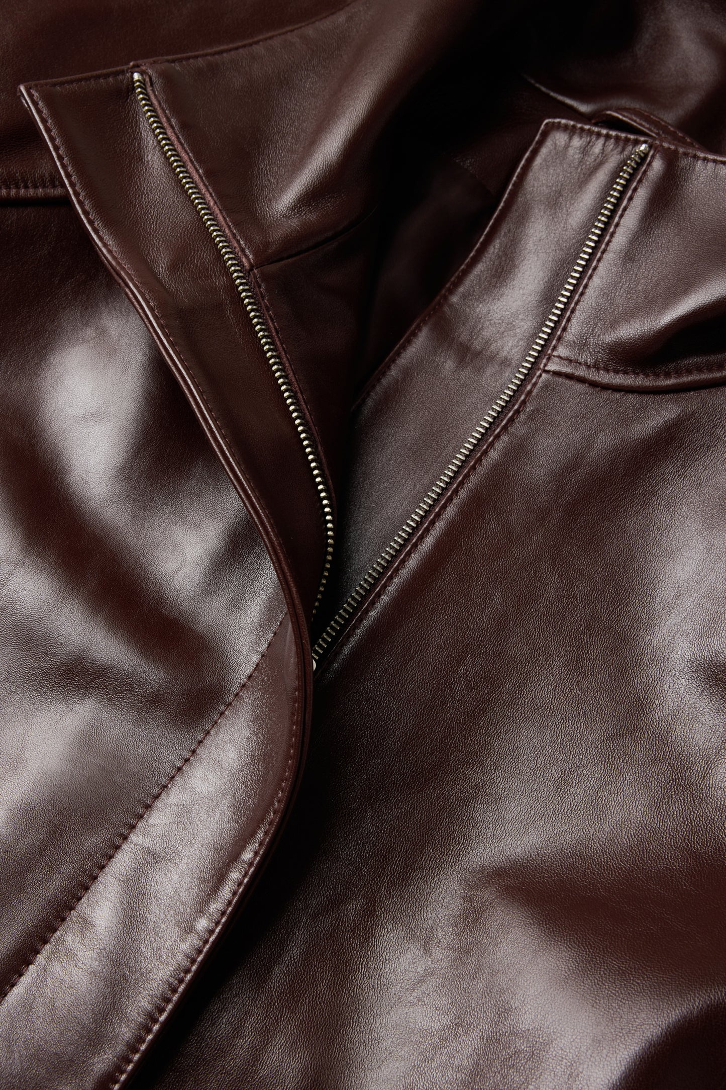 Veste Gamma - Bordeaux - Cuir - Femme
