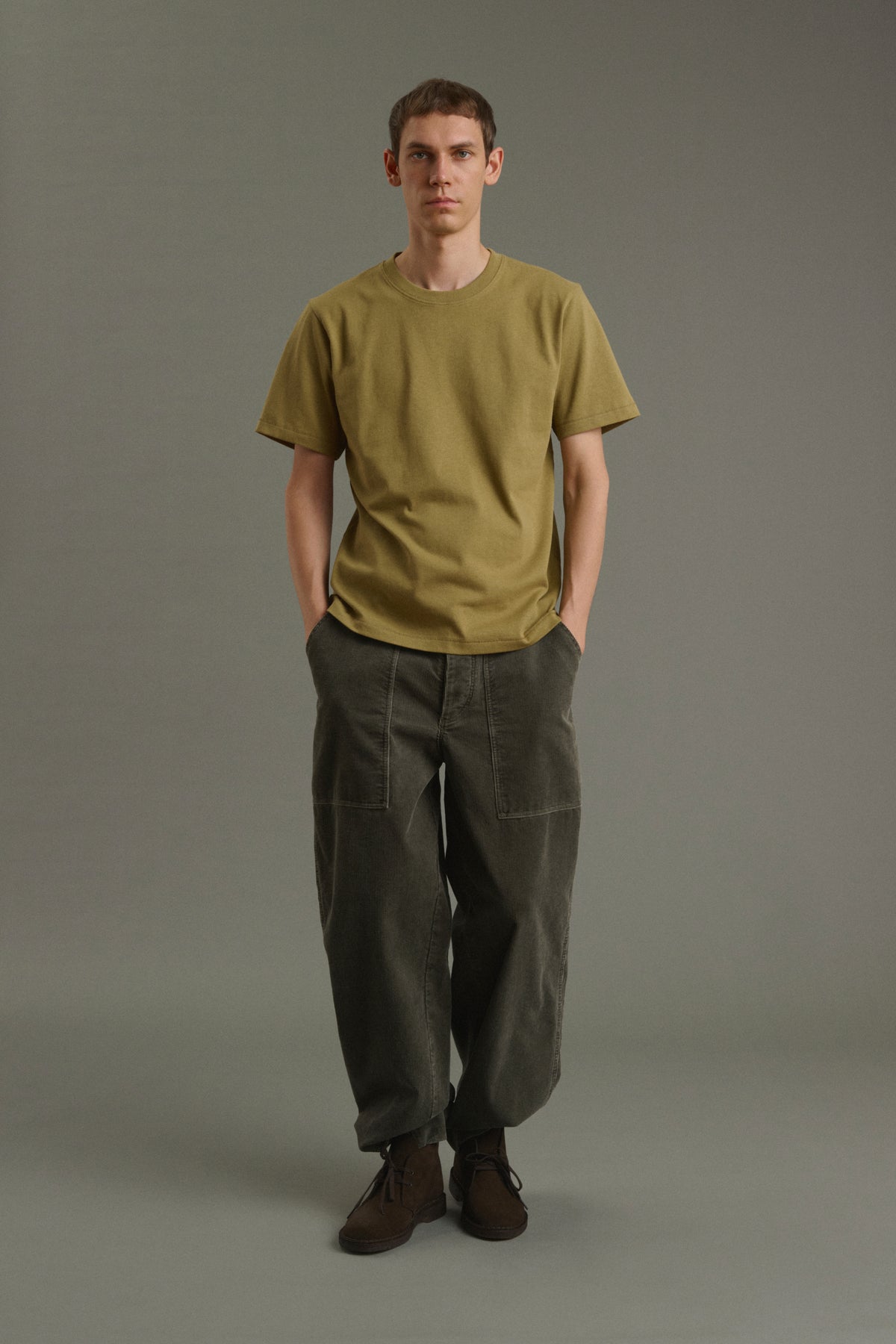 Tee-Shirt Owen - Kaki Clair - Coton - Homme vue 1