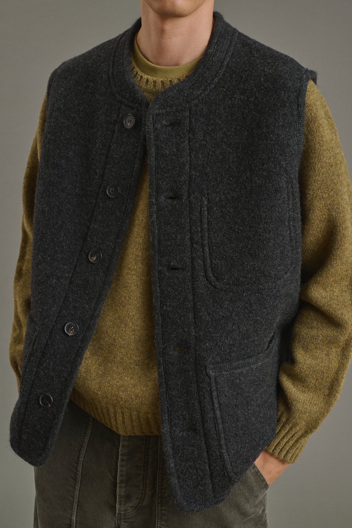 Blouson Samuel - Gris Anthracite - Laine - Homme vue 5