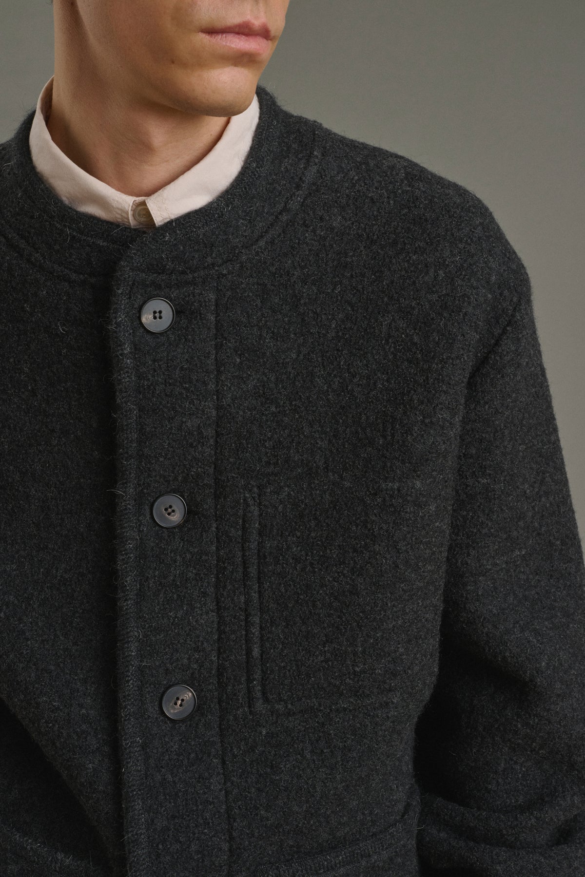 Veste Aliocha - Gris Anthracite - Laine - Homme vue 3