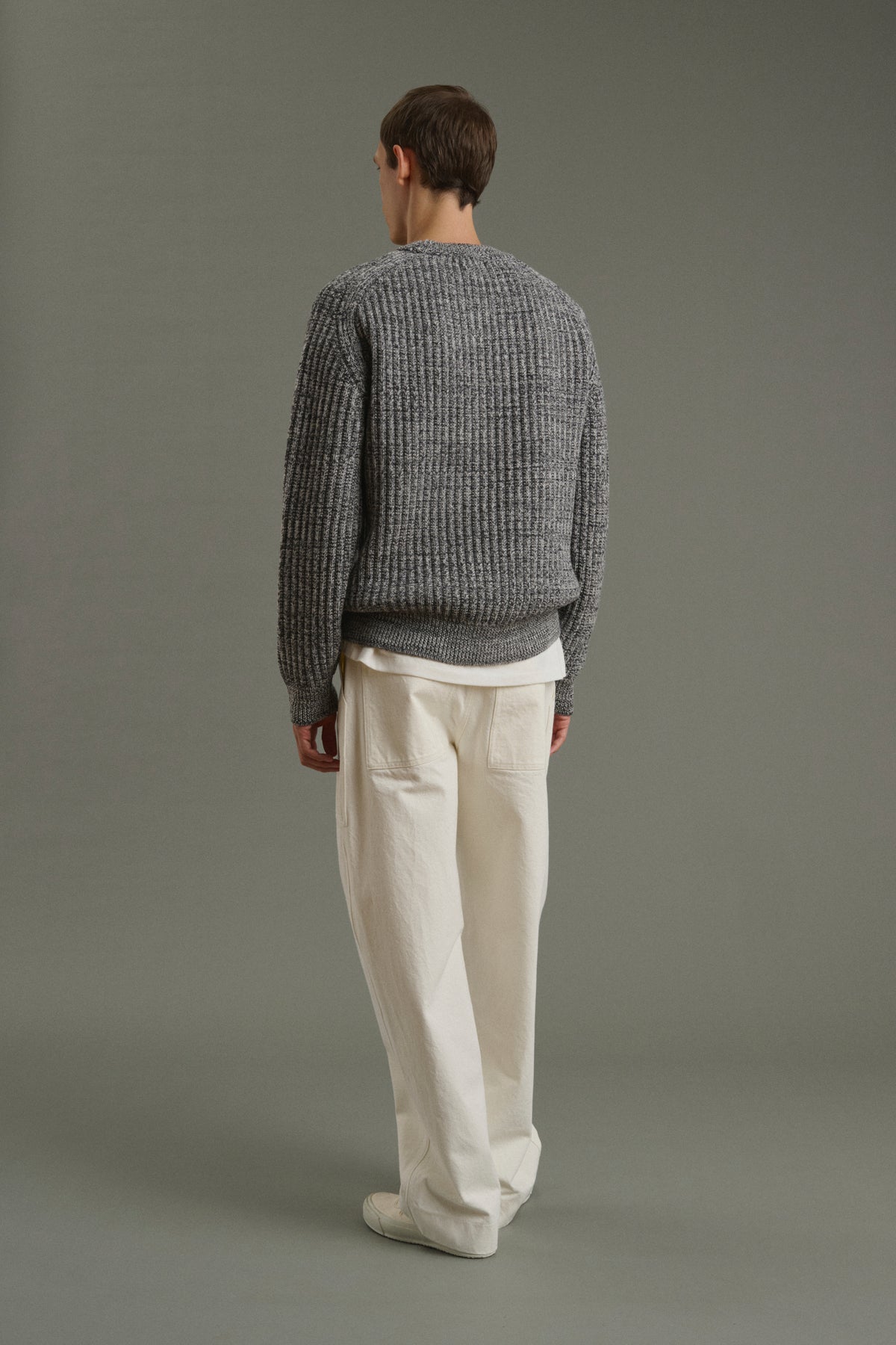 Pull Osma - Écru/Anthracite - Laine - Homme vue 4
