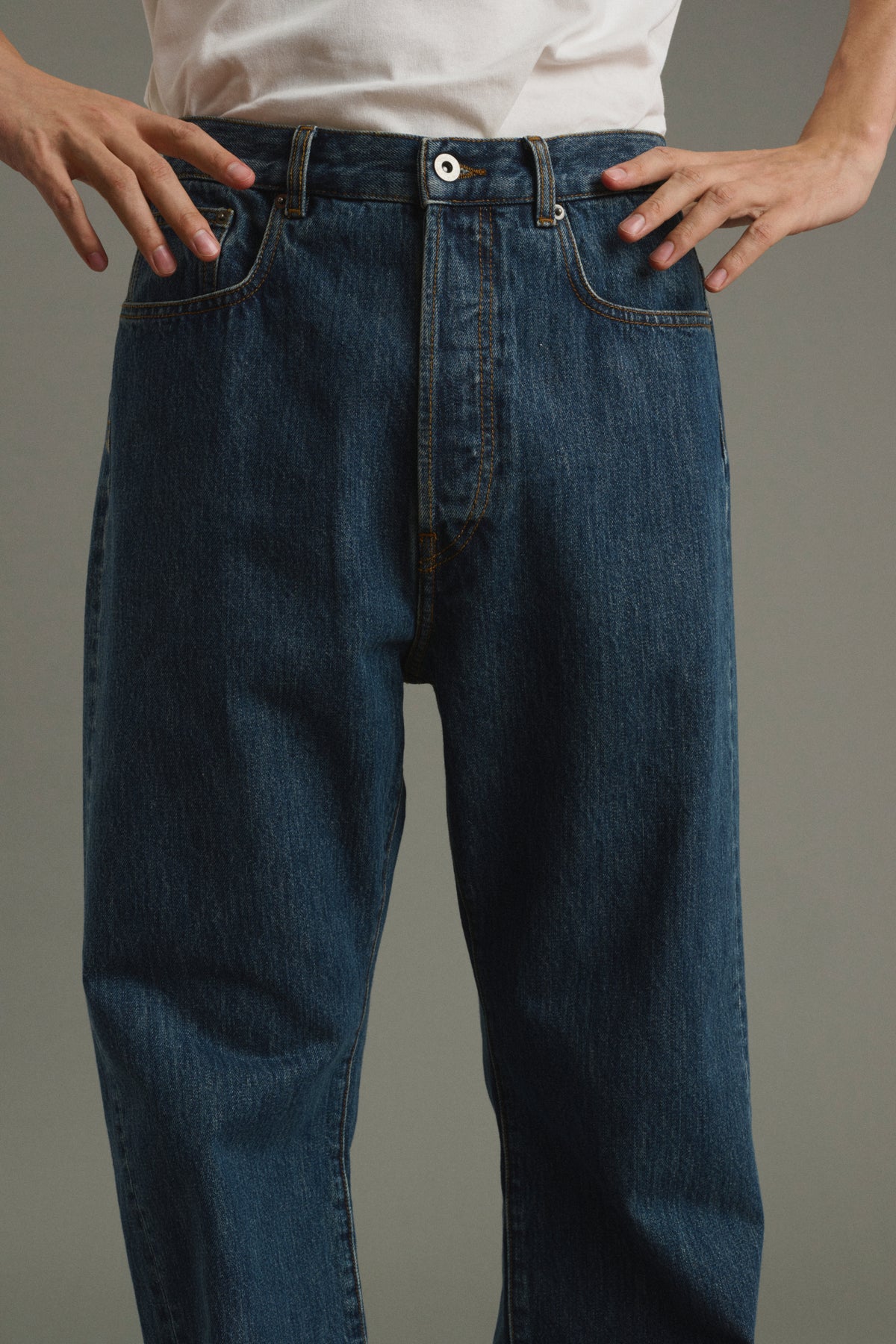 Jean Tom - Denim Bleu Délavé - Coton - Homme vue 4