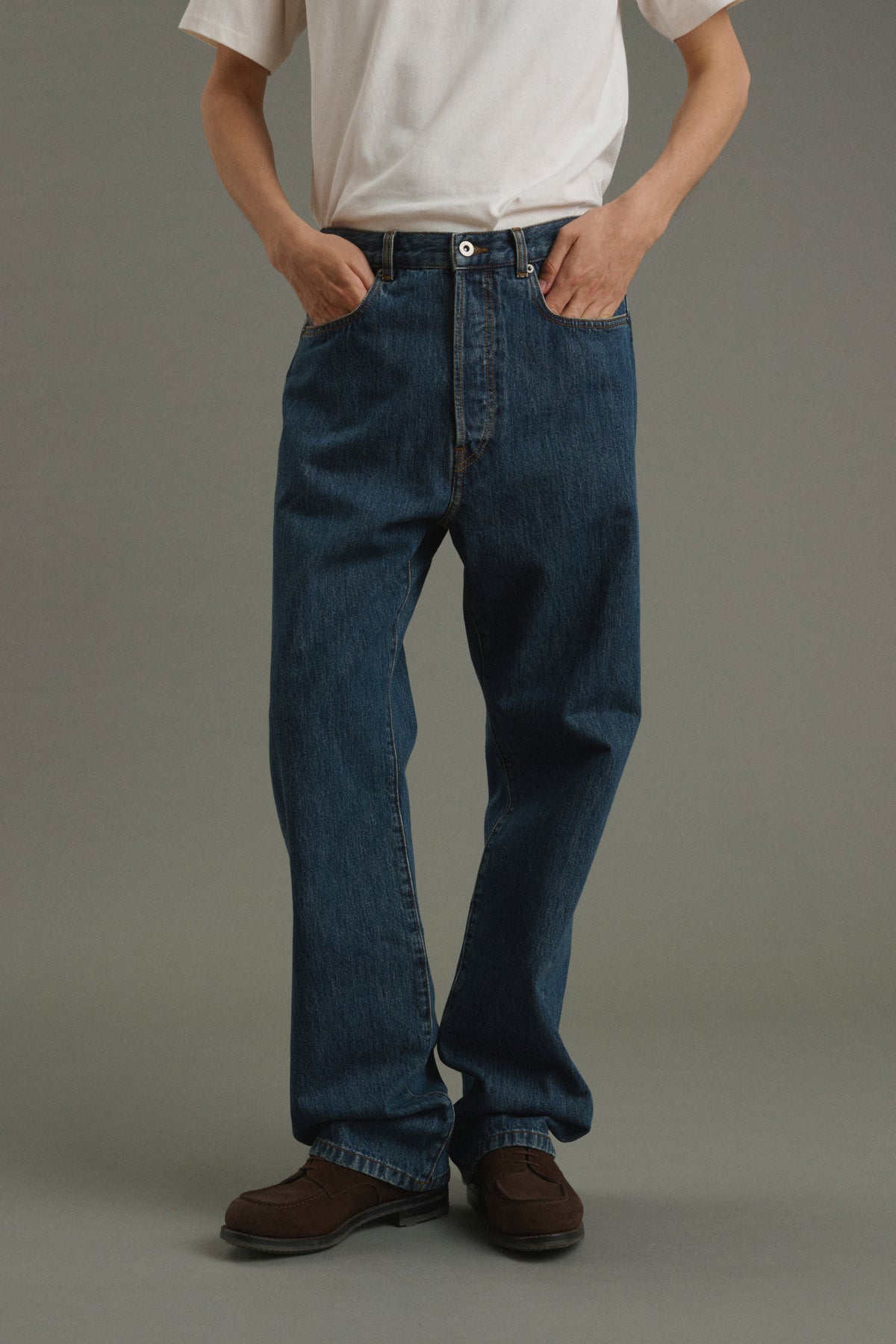 Jean Tom - Denim Bleu Délavé - Coton - Homme