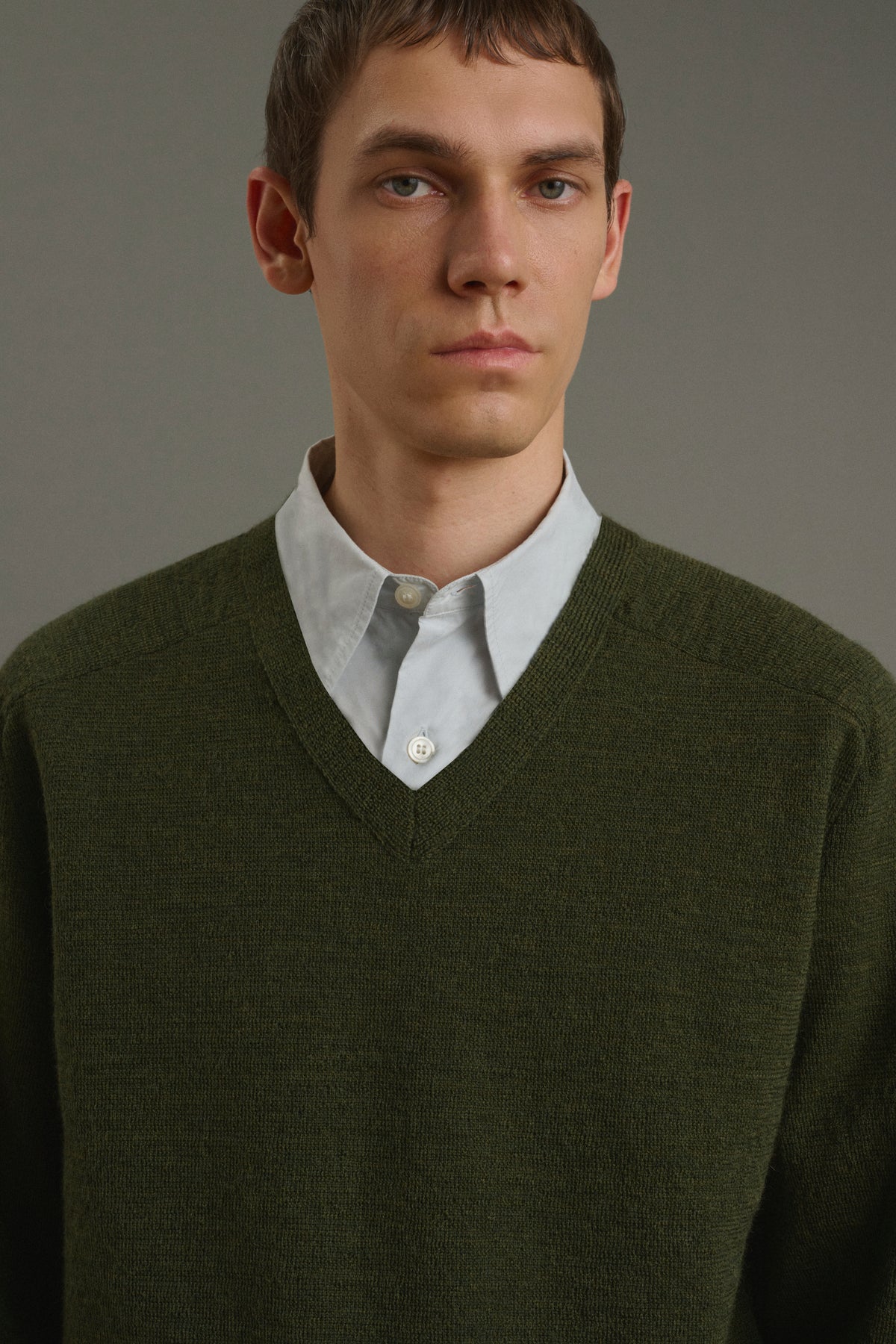 Pull Themo - Vert Foncé - Laine - Homme vue 5
