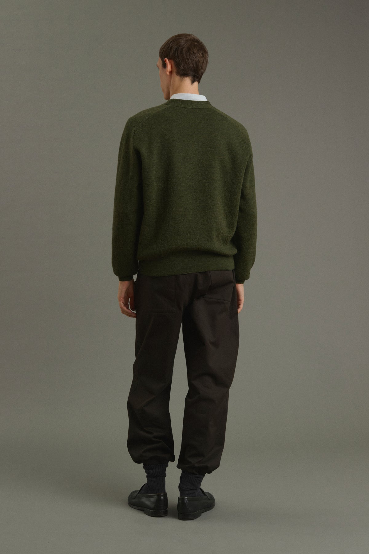 Pull Themo - Vert Foncé - Laine - Homme