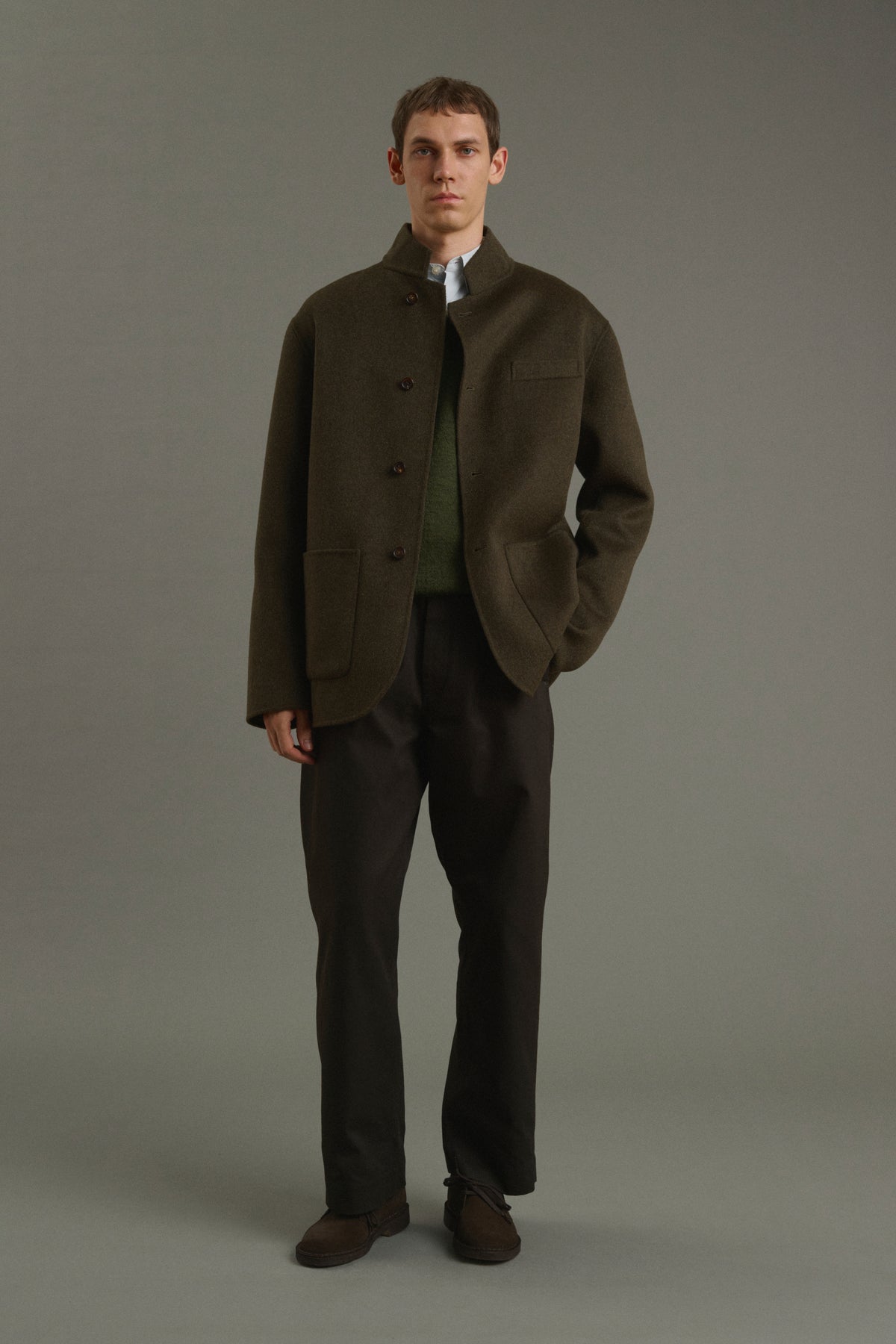 Veste Eole - Kaki Chiné - Double Face - Homme vue 1
