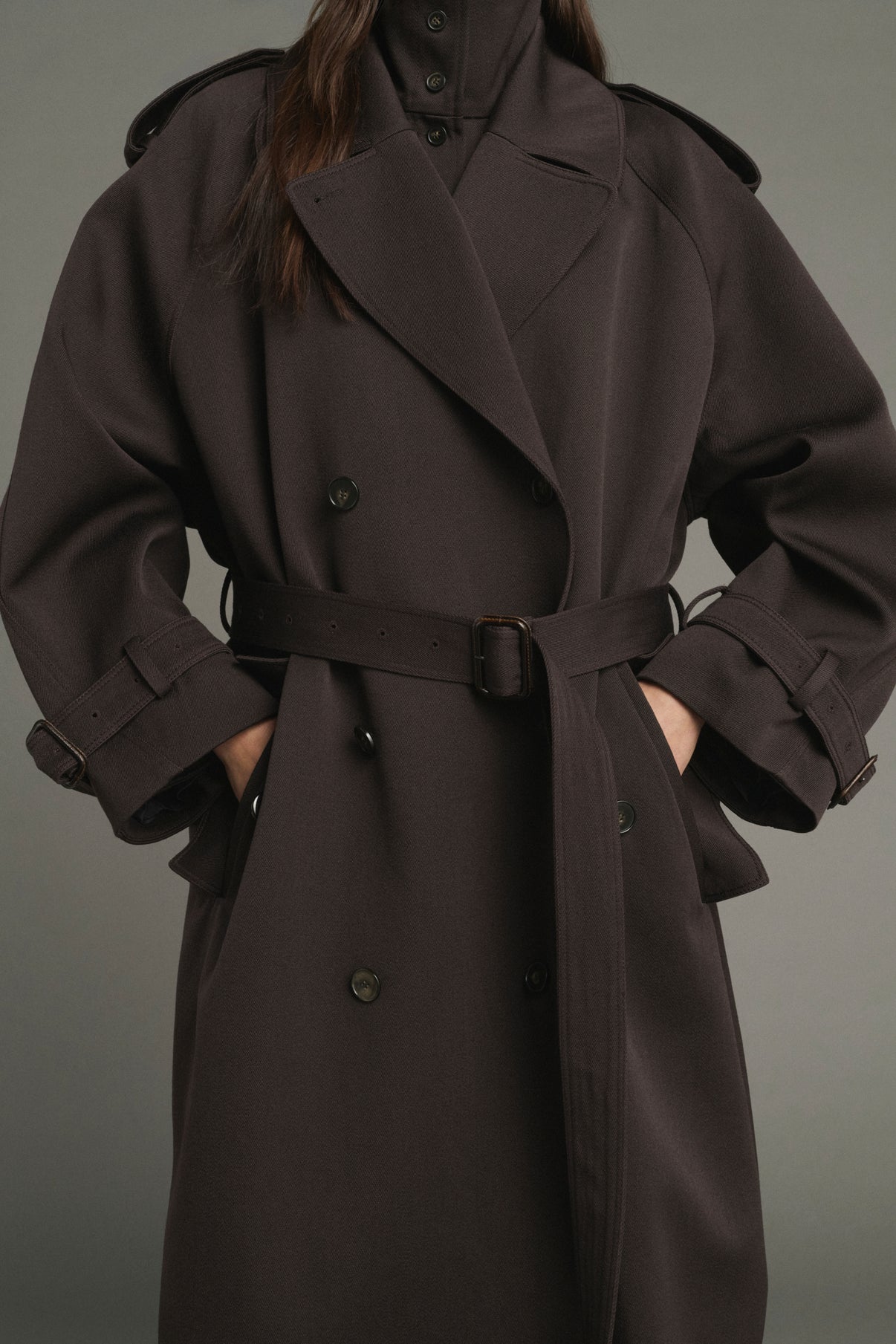 Manteau Lazare - Ébène - Laine - Femme vue 2
