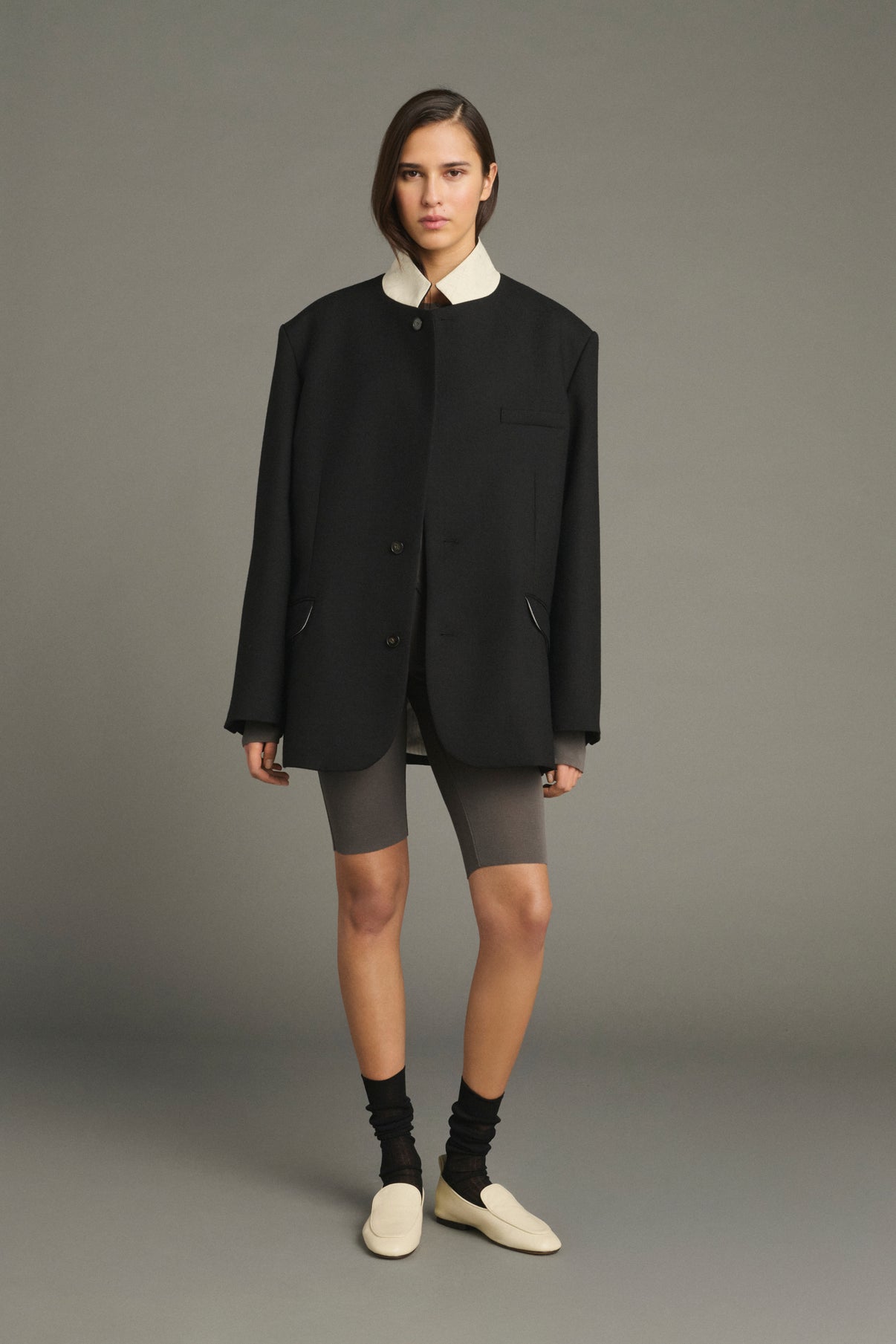 Manteau Lars - Noir - Laine - Femme vue 1
