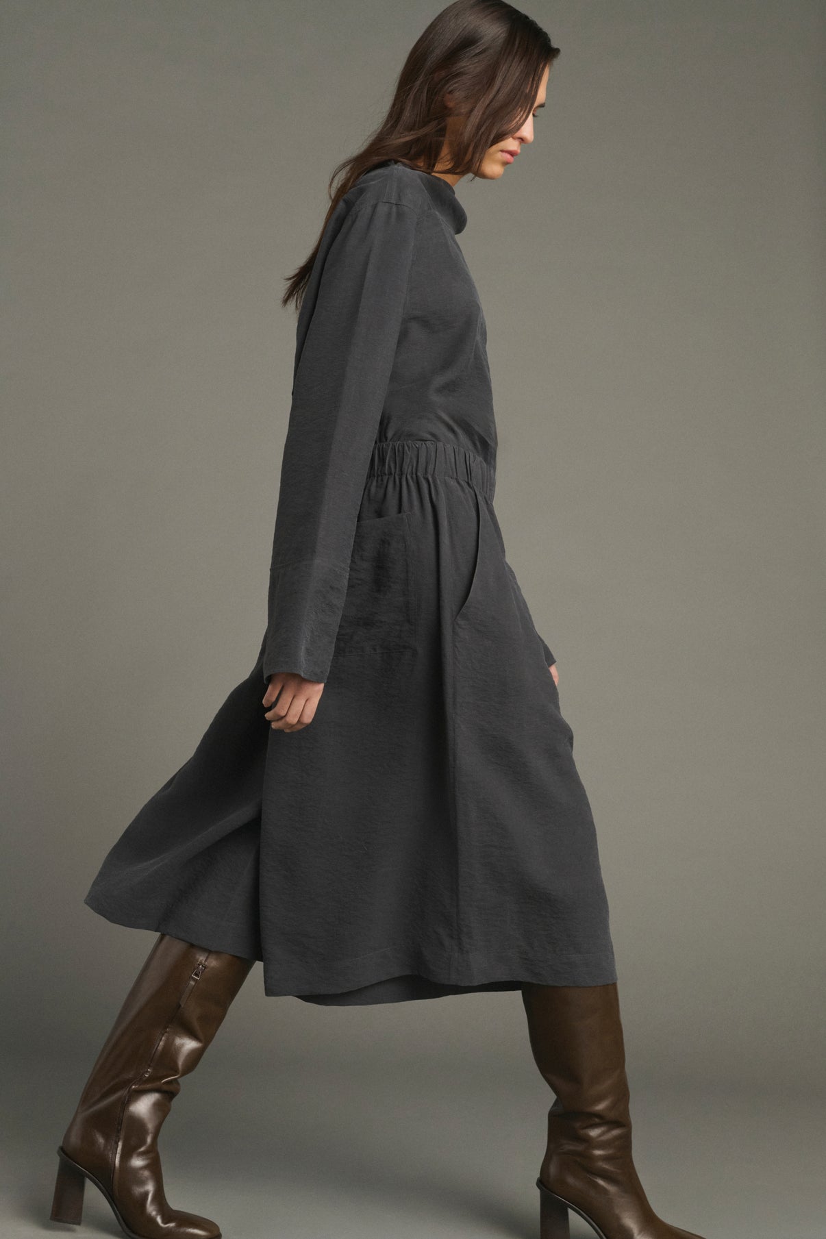 Bermuda Lexie - Gris Anthracite - Soie - Femme vue 3