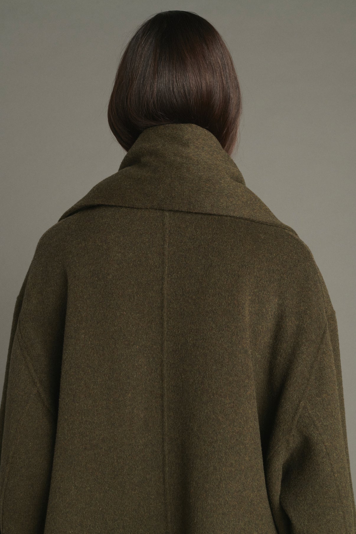 Manteau Finn - Kaki Chiné - Laine - Femme vue 5