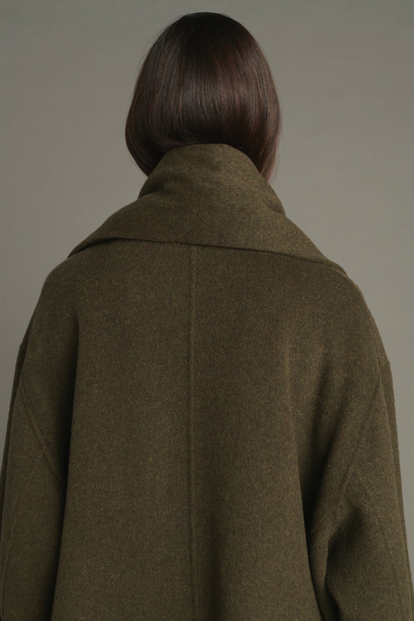Manteau Finn - Kaki Chiné - Laine - Femme