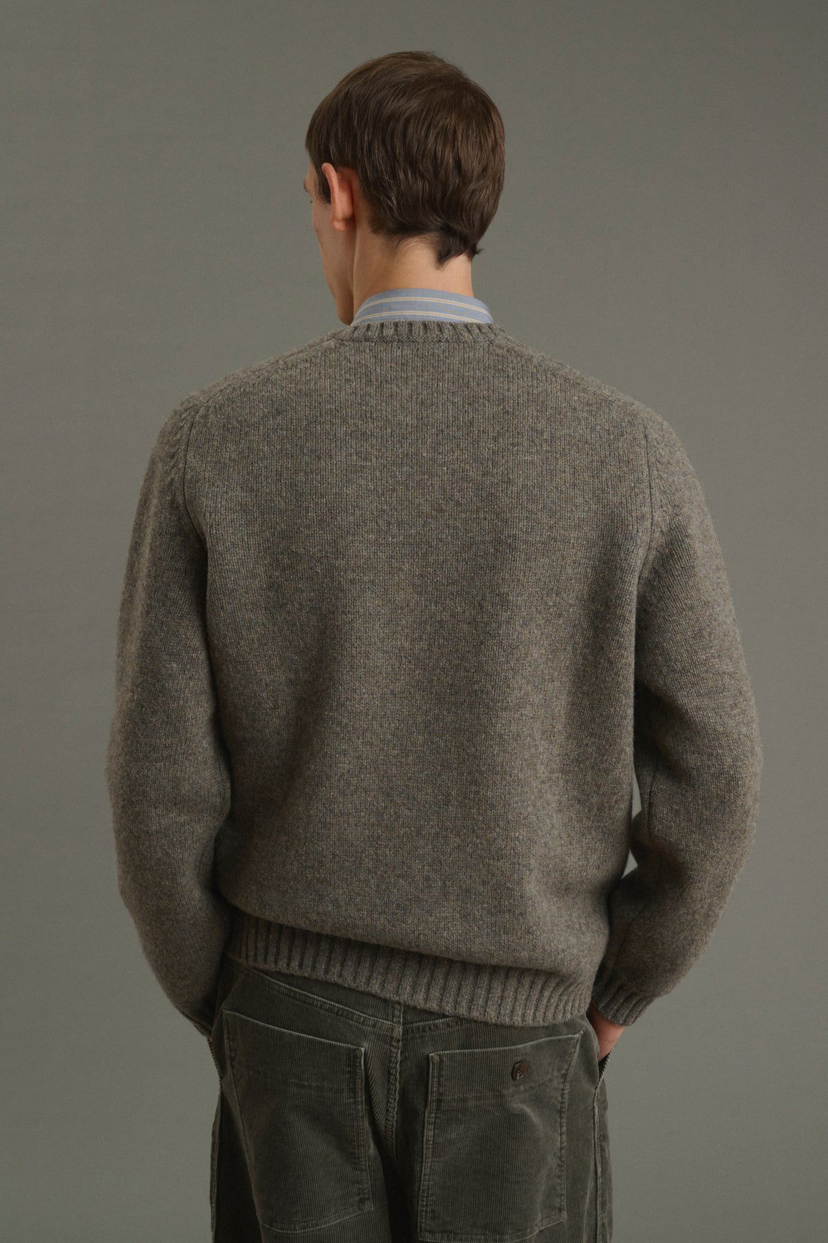 Pull Isamu - Vert De Gris - Laine - Homme