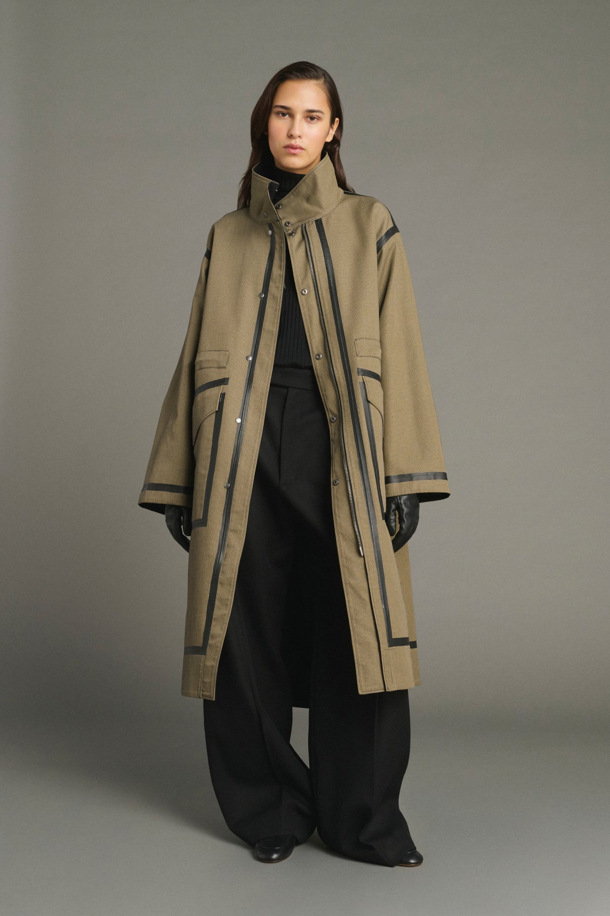 Manteau Luce - Noir/Beige - Coton - Femme vue 4
