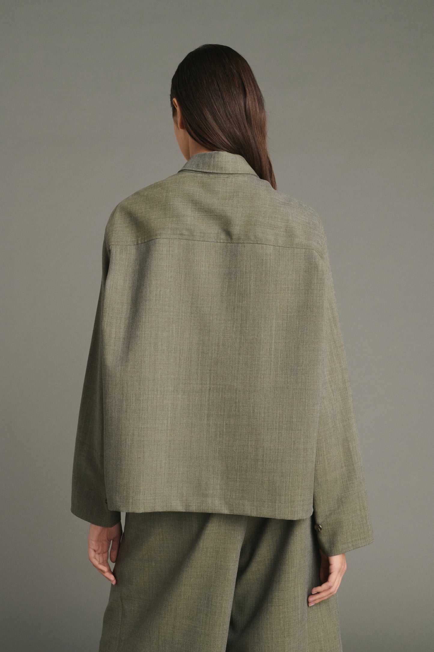 Blouse Jessie - Vert De Gris - Laine - Femme