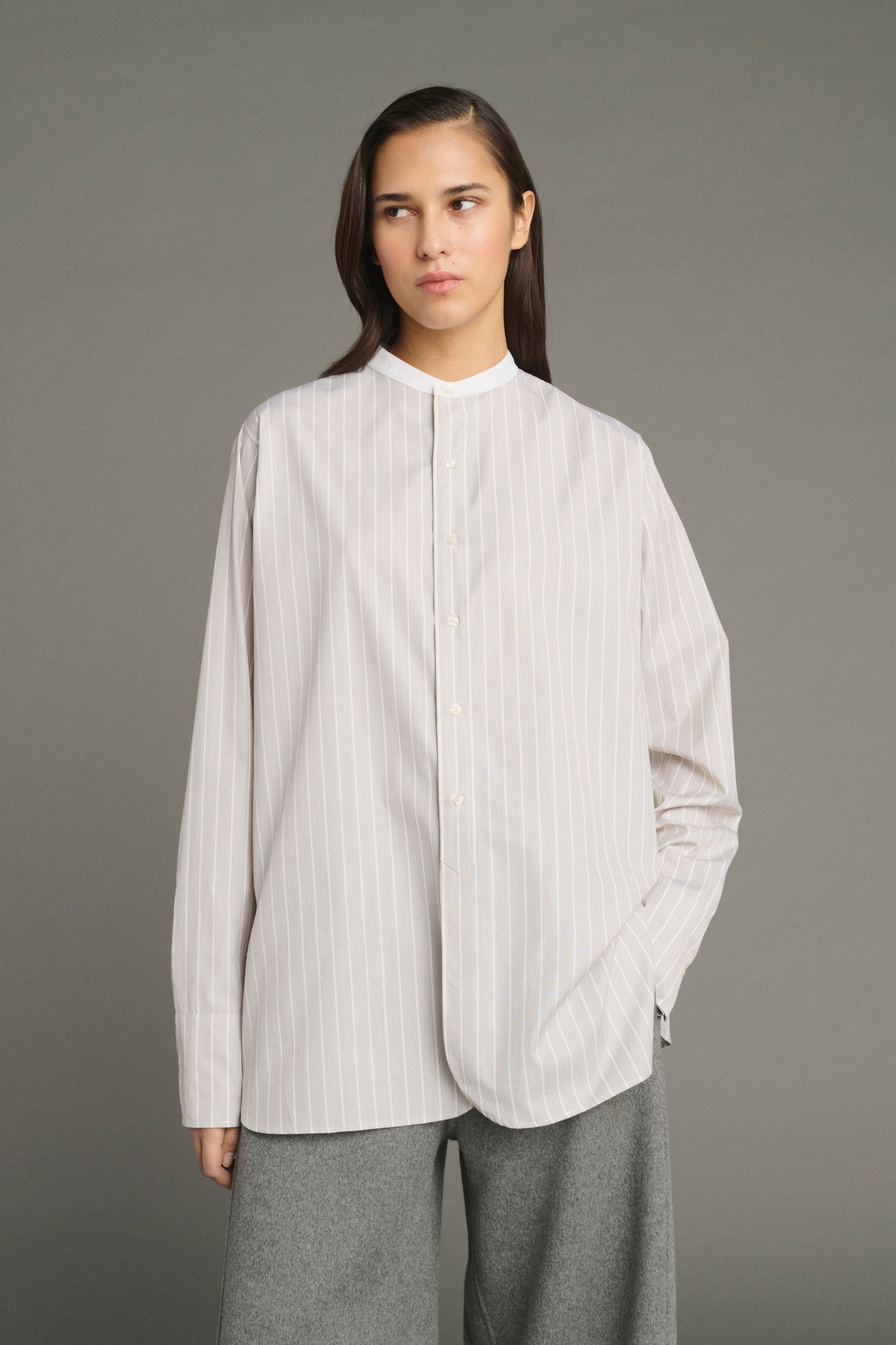 Chemise Lucile - Noisette/Écru - Coton - Femme