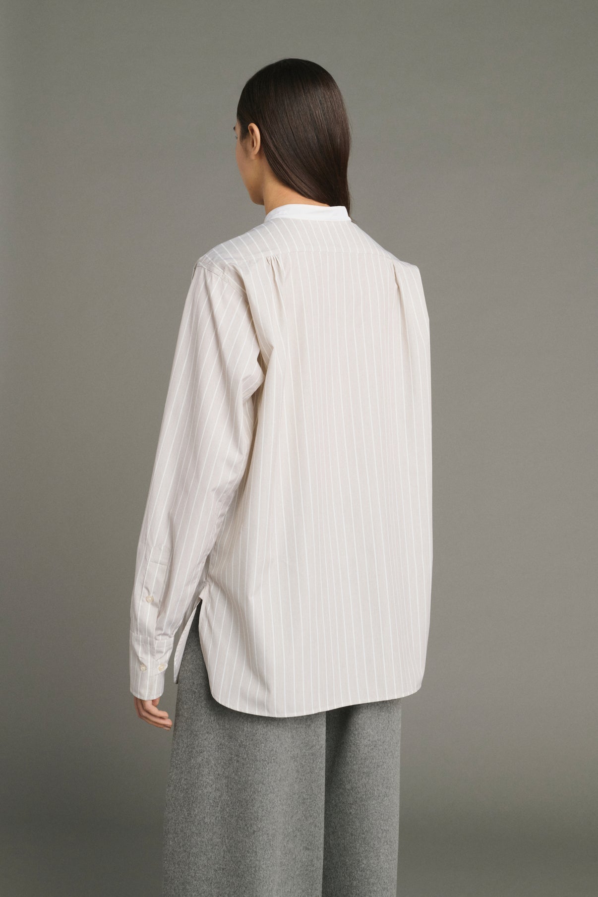 Chemise Lucile - Noisette/Écru - Coton - Femme vue 2