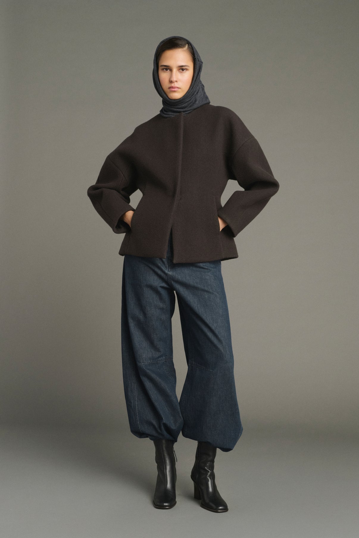 Veste France - Vert Ébène - Coton - Femme vue 1