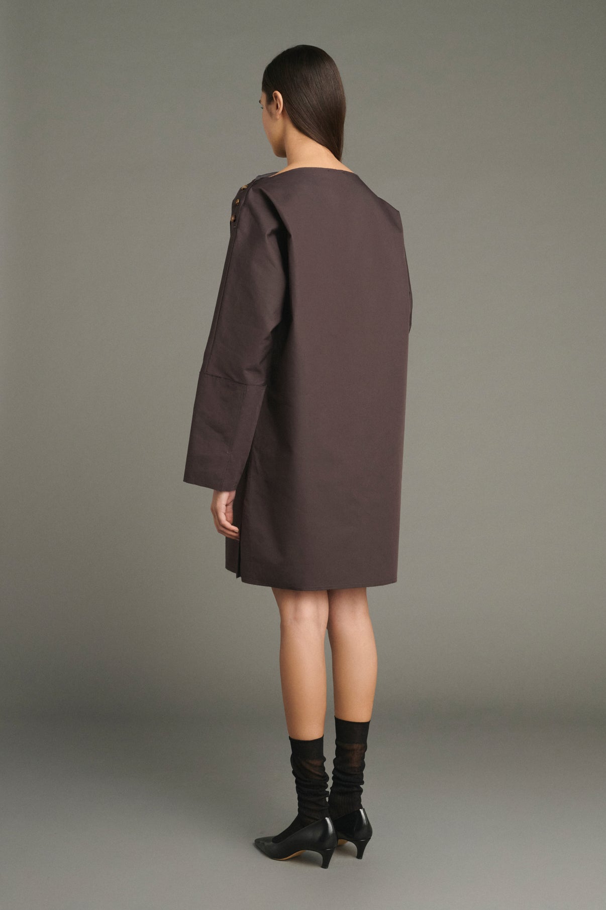 Robe Liris - Figue/Marron Foncé - Coton - Femme vue 2