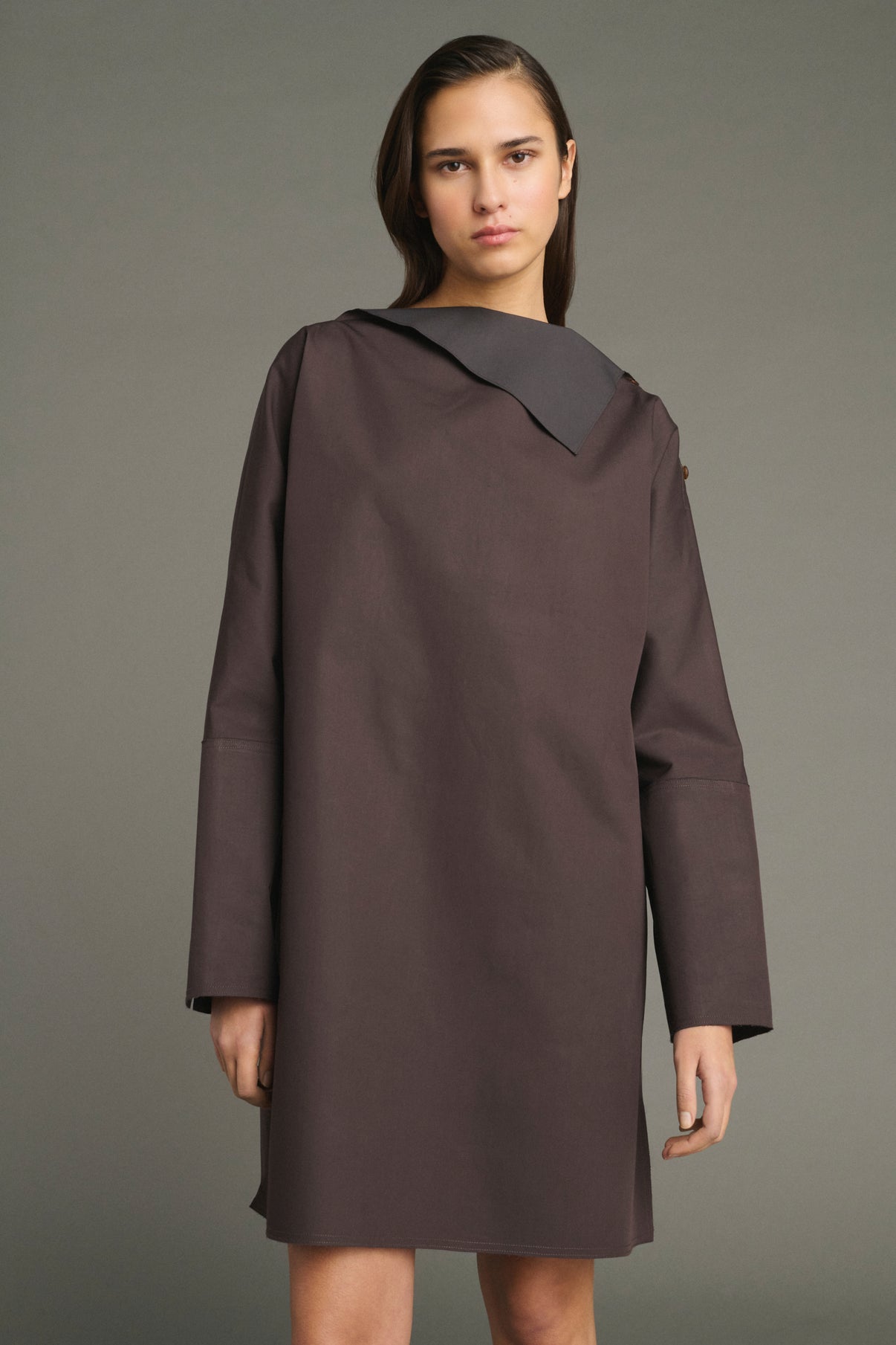 Robe Liris - Figue/Marron Foncé - Coton - Femme vue 3