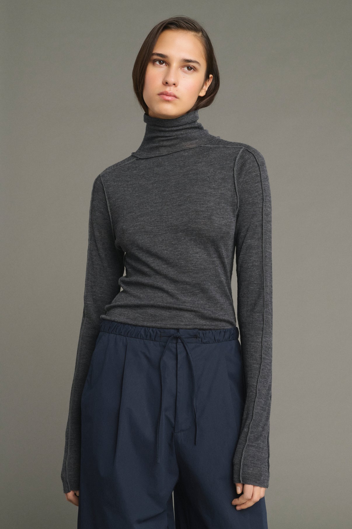 Tee-Shirt Lois - Gris Anthracite - Laine - Femme vue 1