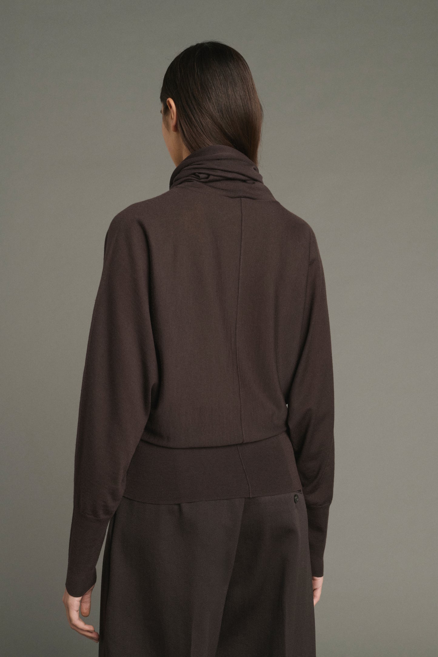 Pull Lindsay - Chocolat - Laine Mérinos - Femme