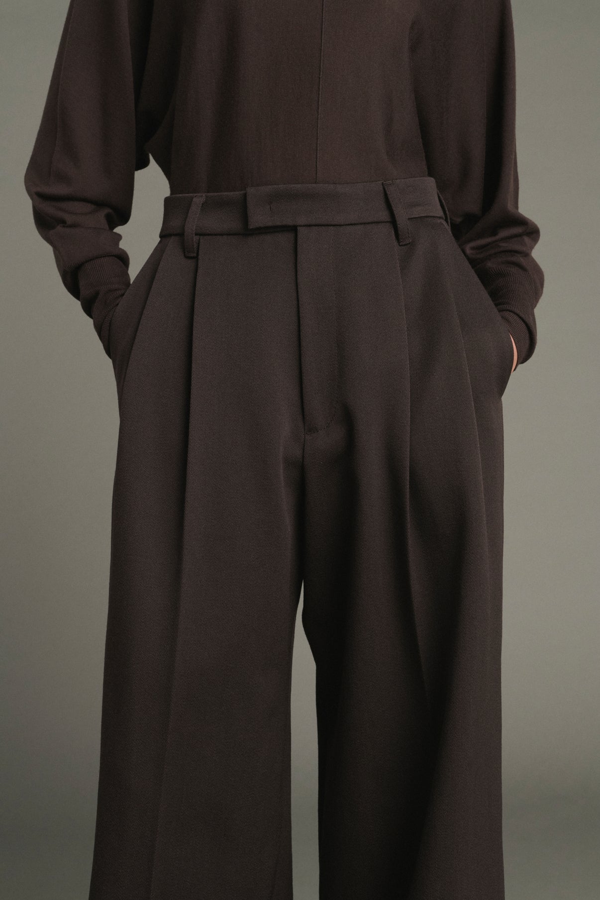 Pantalon Laumiere - Ébène - Laine - Femme vue 4