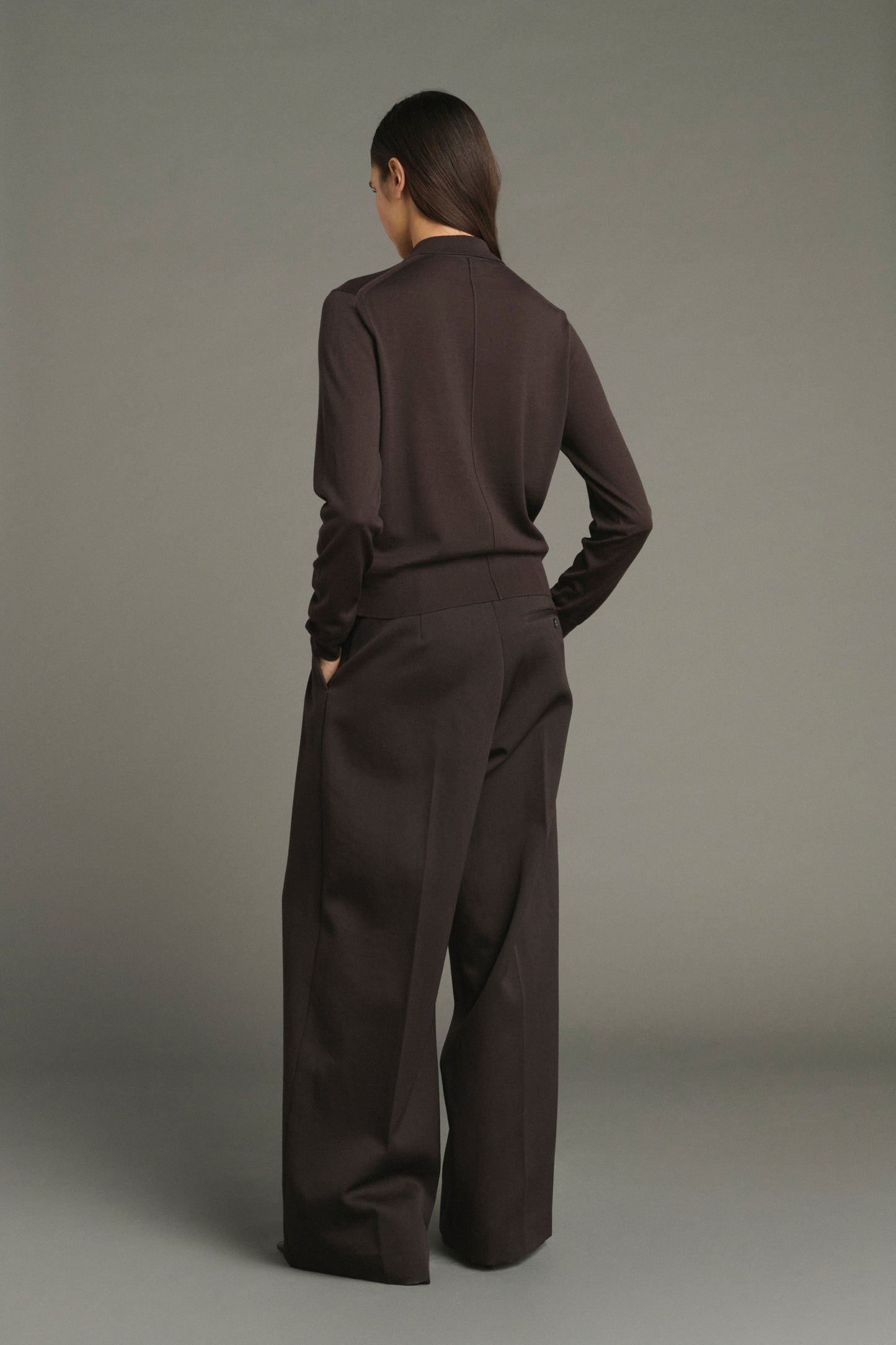 Cardigan Hailey - Chocolat - Laine Mérinos - Femme