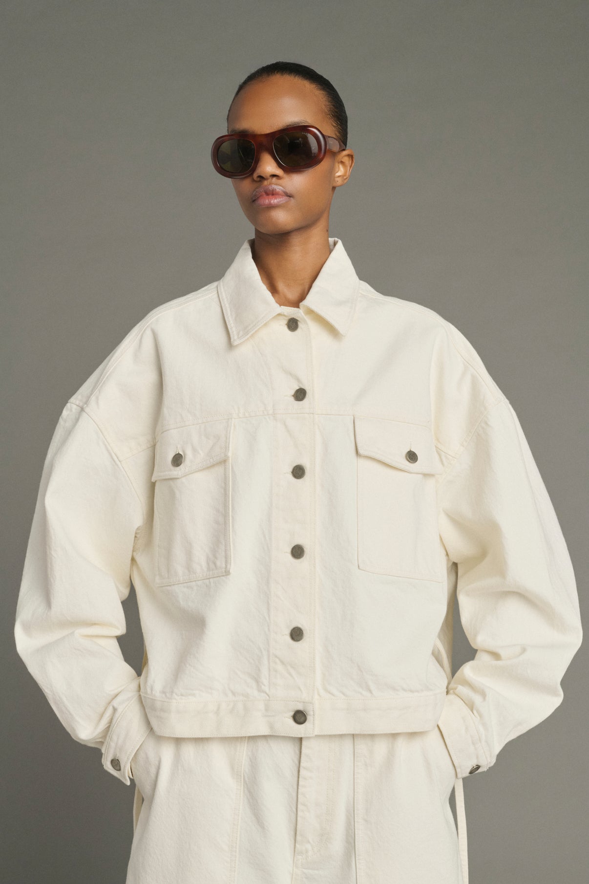 Veste Lys - Écru - Coton - Femme vue 3