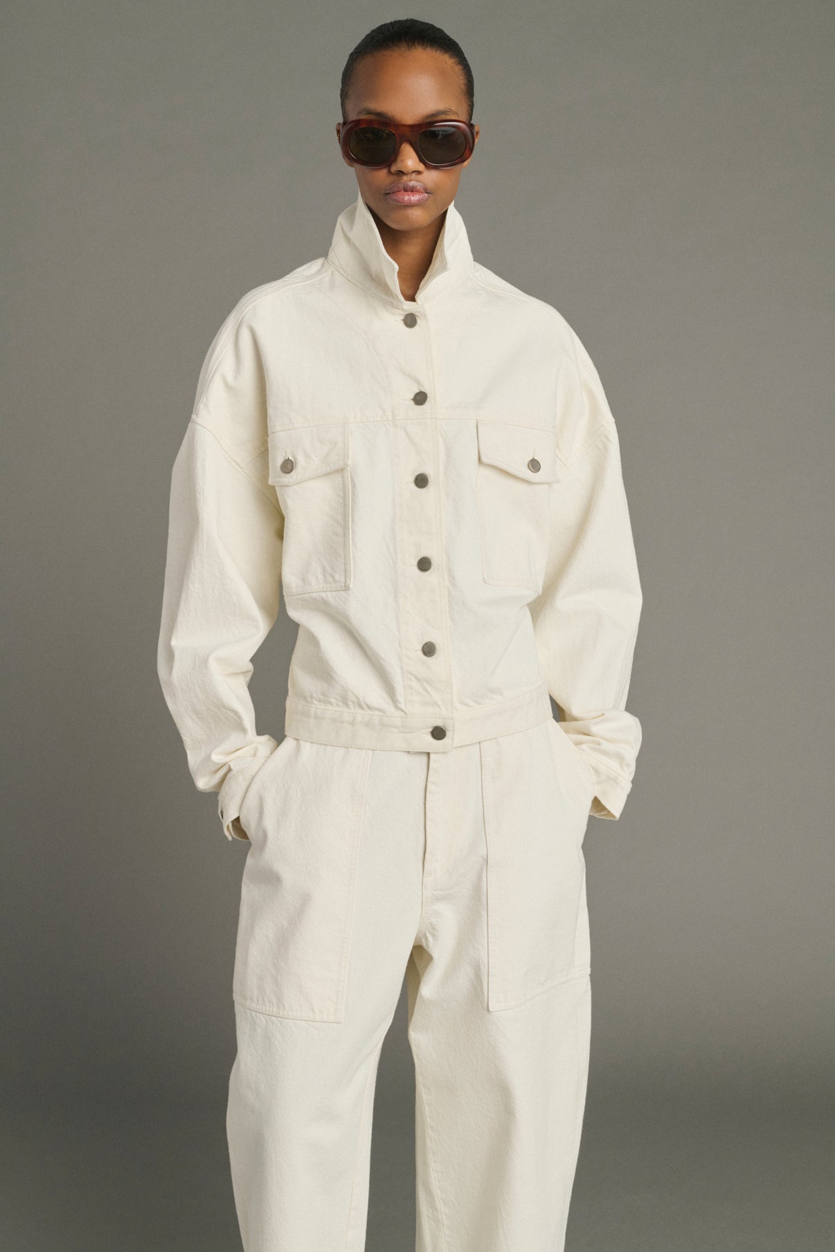 Veste Lys - Écru - Coton - Femme vue 5