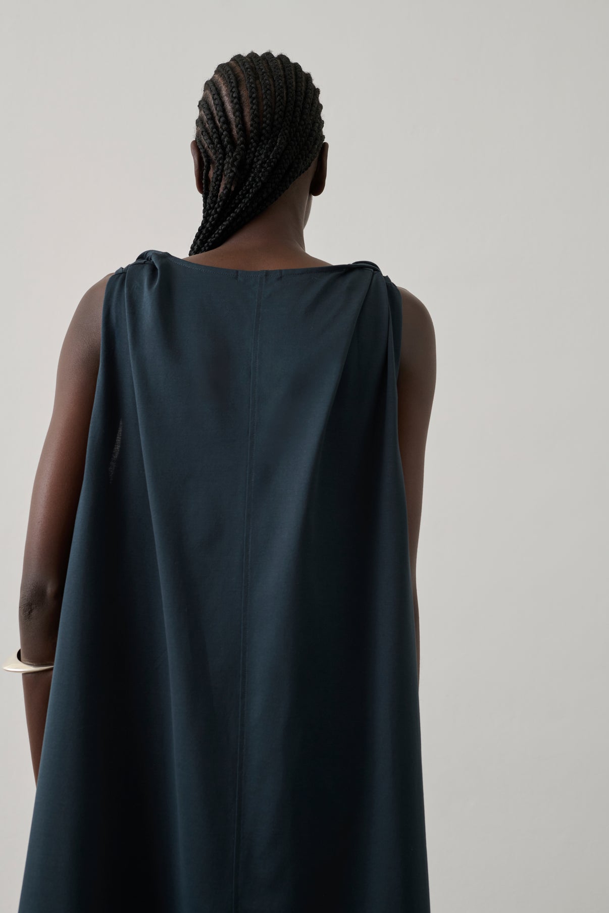 Robe Debby - Pétrole - Coton - Femme vue 3