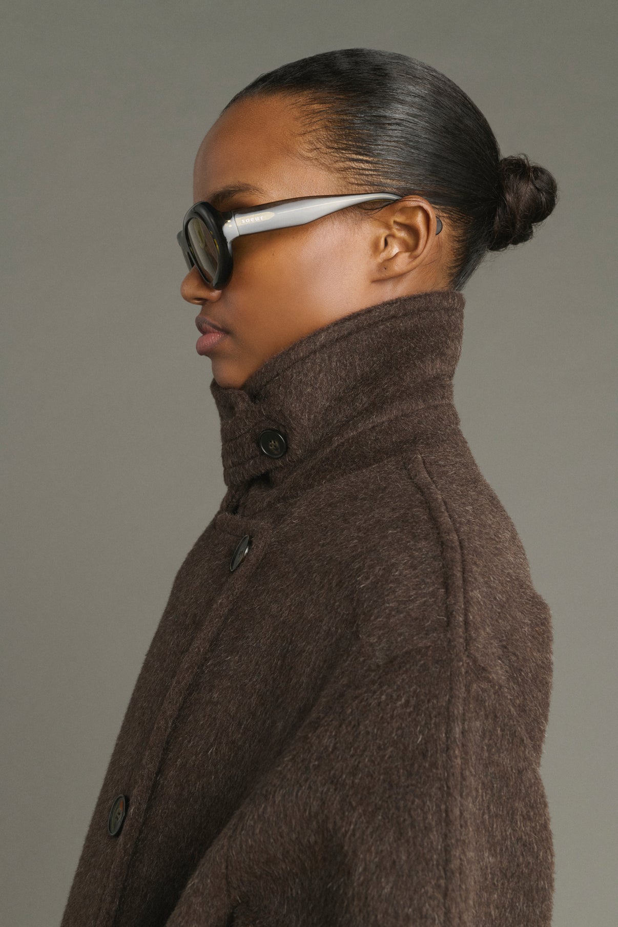 Manteau Jules - Marron - Laine - Femme vue 3