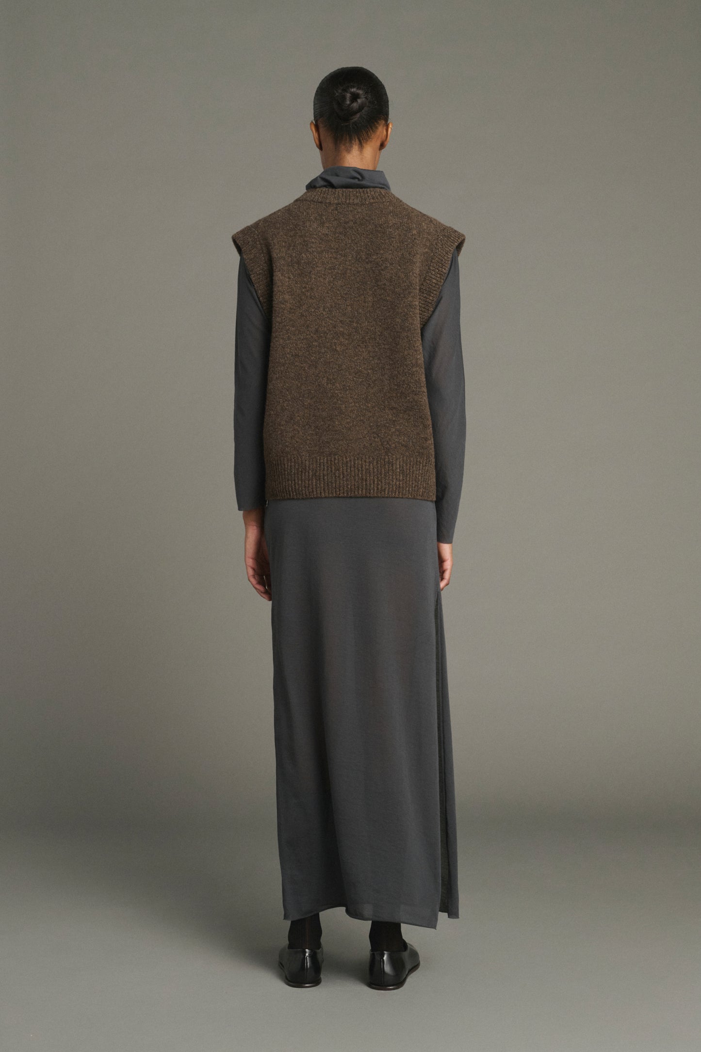 Pull Karl - Marron Chiné - Laine Mérinos - Femme