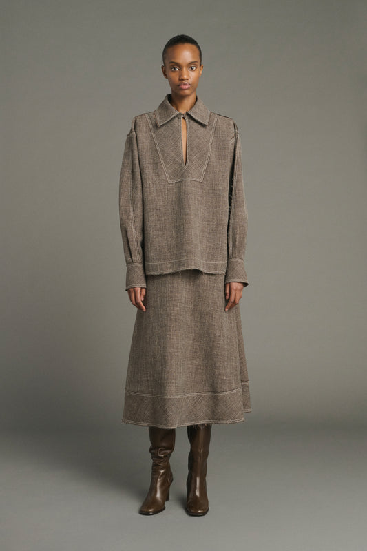 Blouse Jana - Marron Chiné - Femme