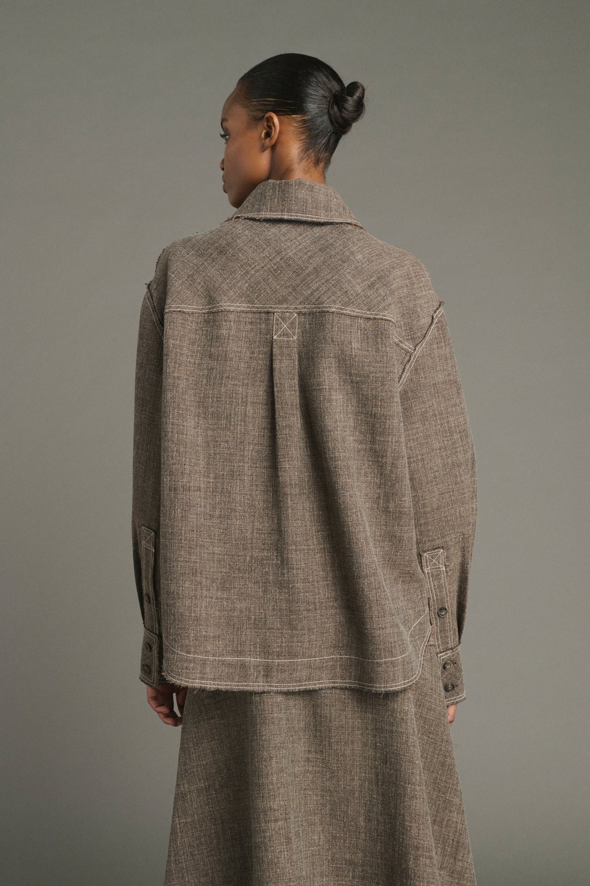 Blouse Jana - Marron Chiné - Femme vue 3