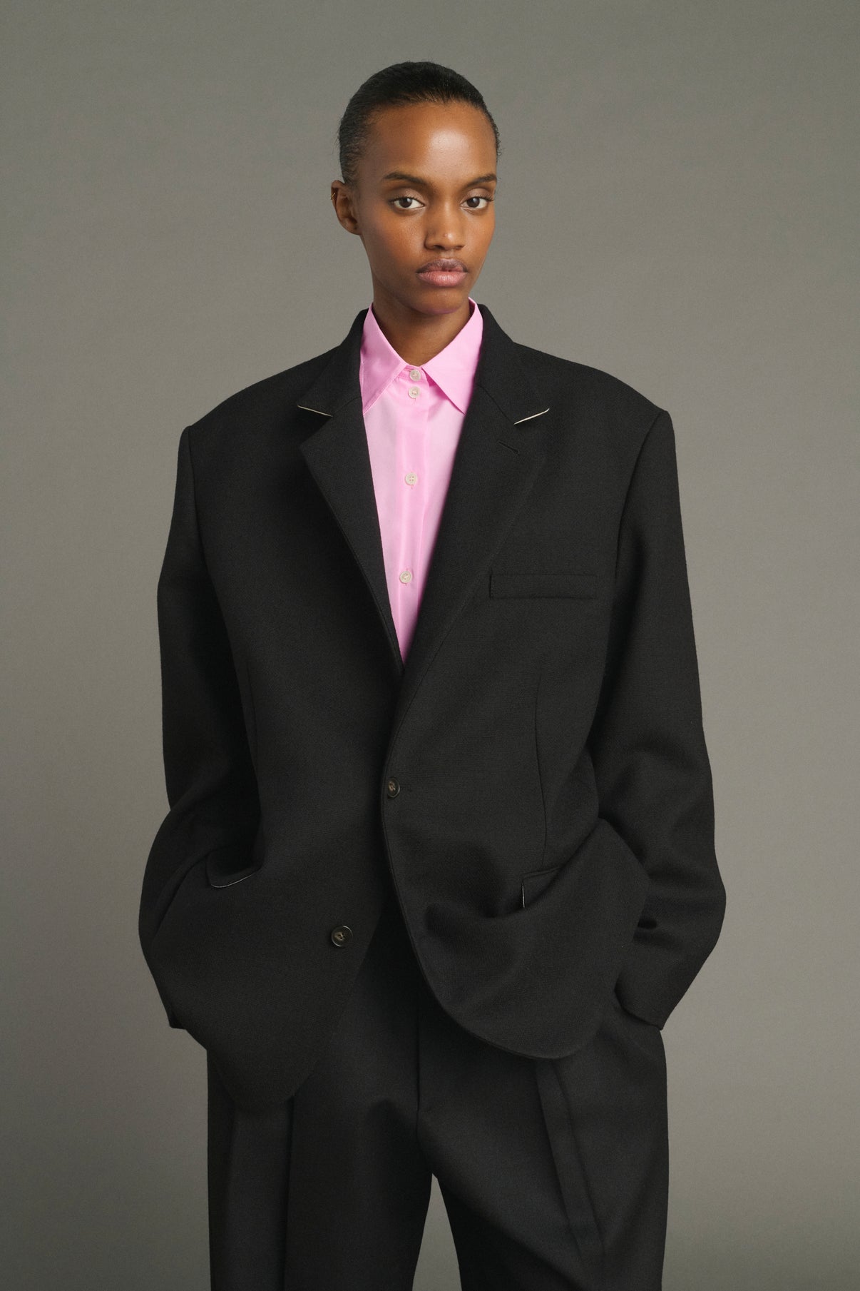 Manteau Lars - Noir - Laine - Femme vue 4