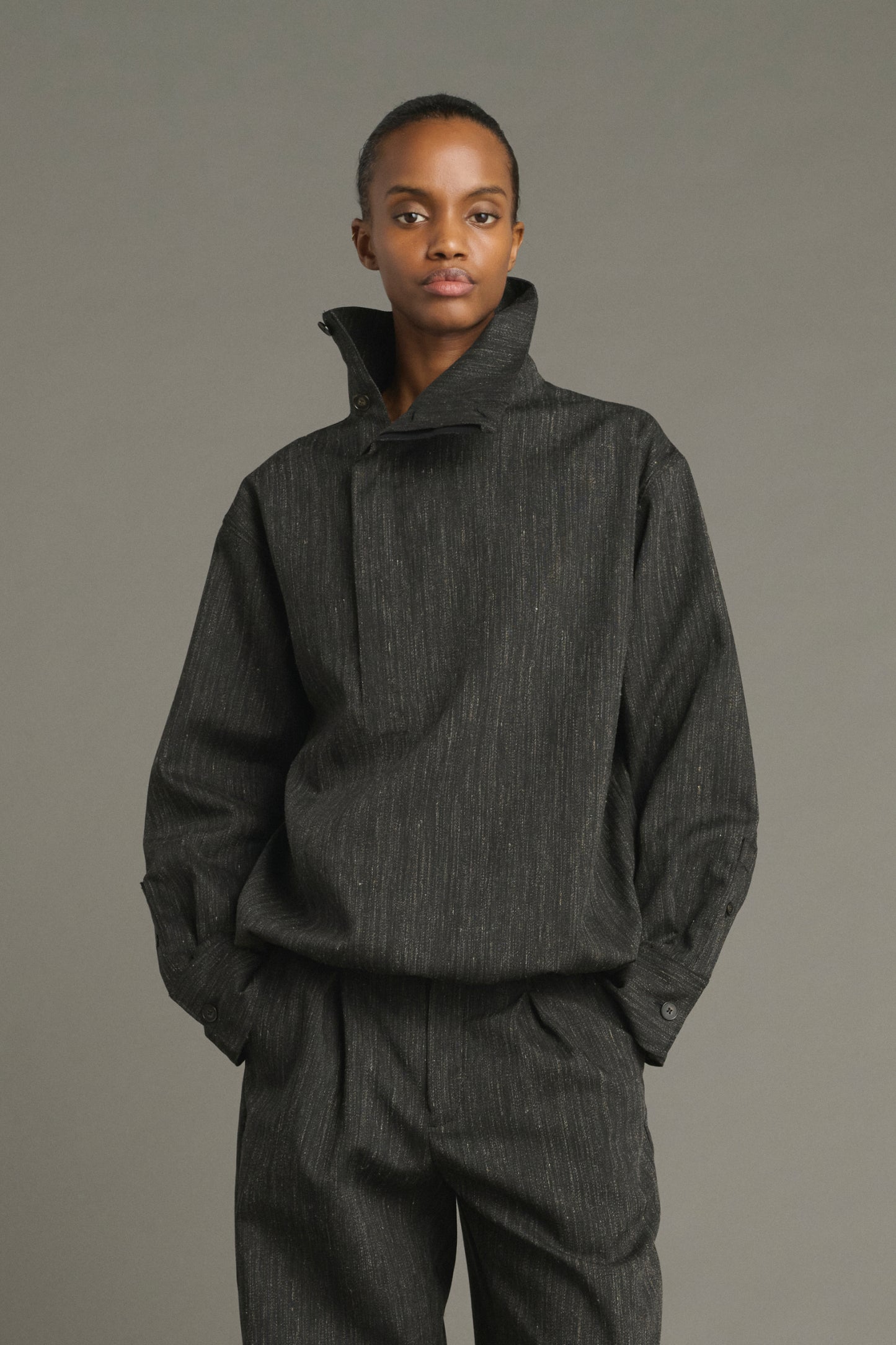 Chemise Lutece - Gris Anthracite - Laine - Femme