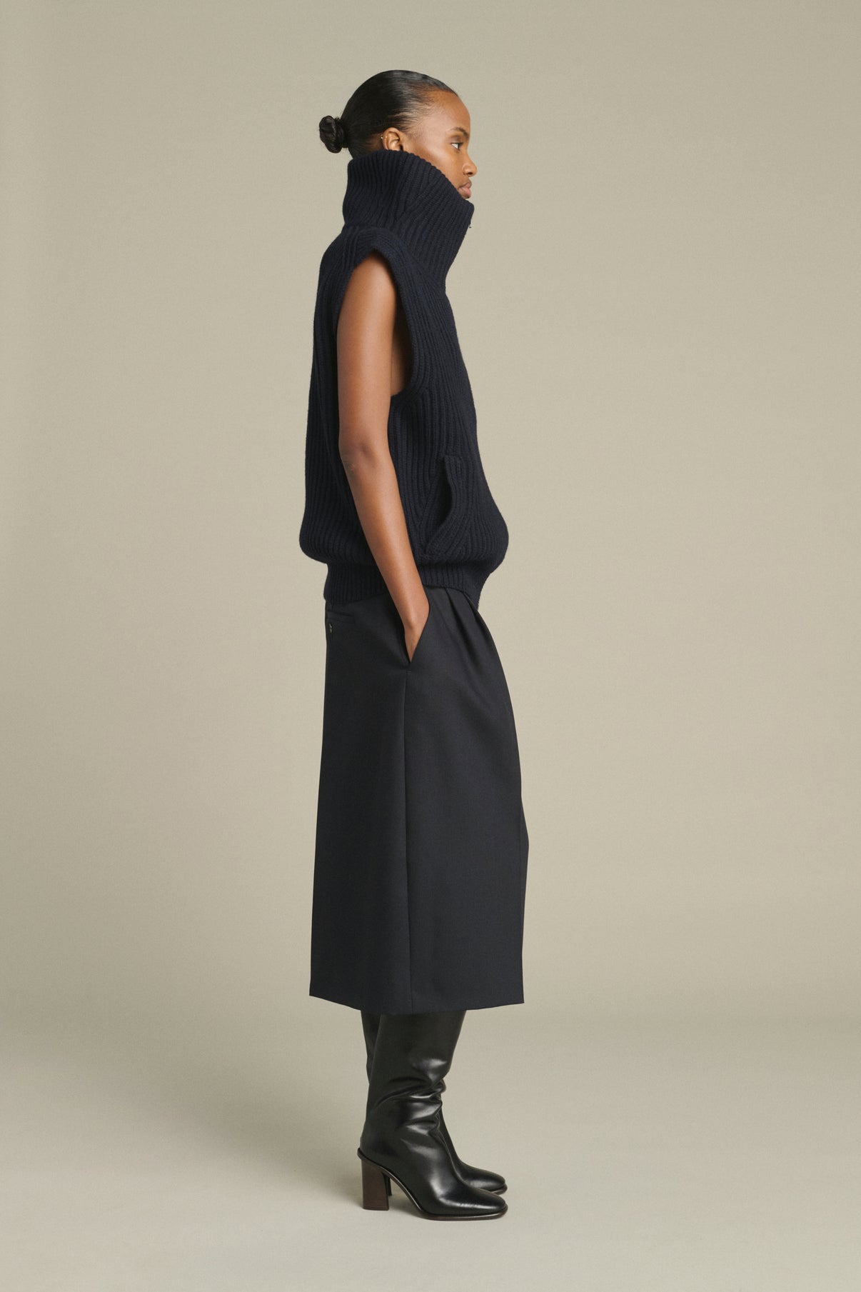 Veste Kristen - Navy - Laine Mérinos - Femme vue 3