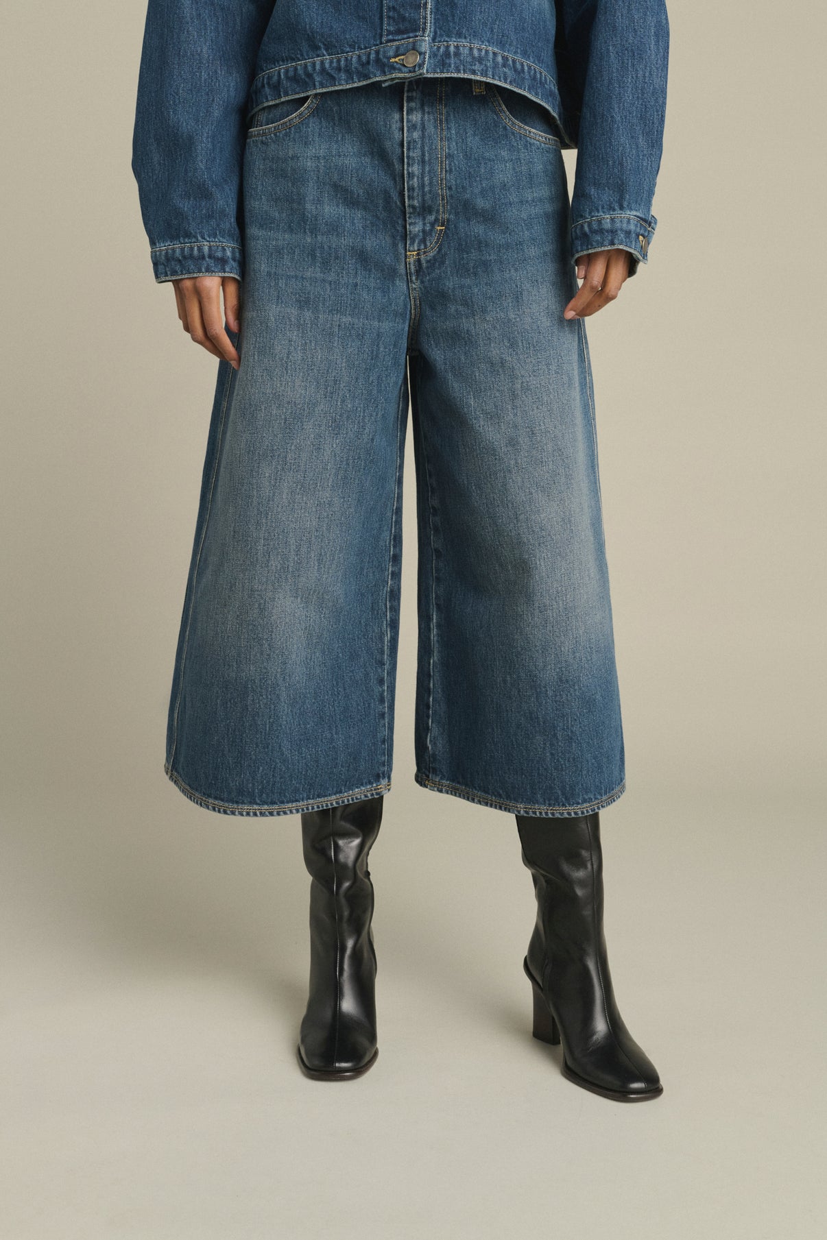 Bermuda Joyce - Denim Bleu Délavé - Coton - Femme vue 3
