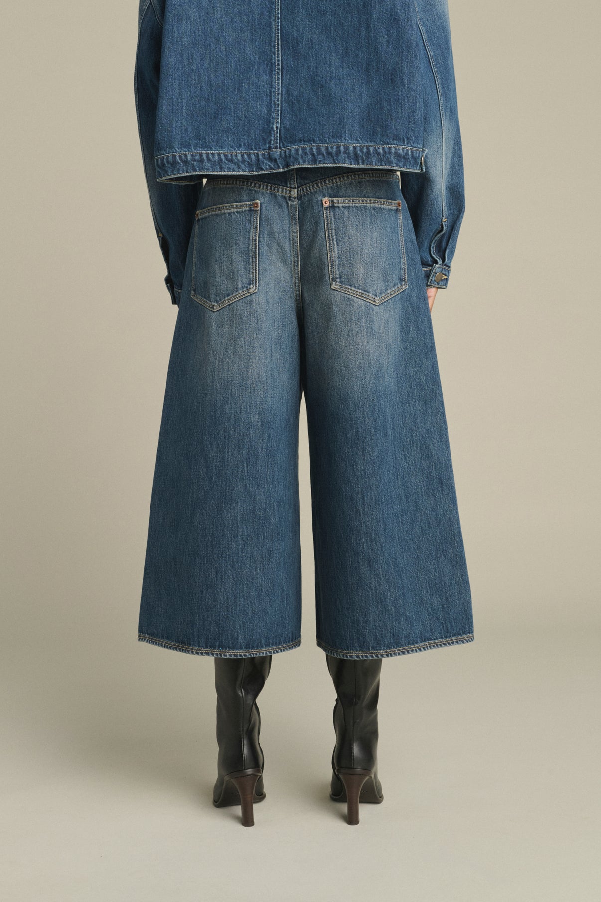 Bermuda Joyce - Denim Bleu Délavé - Coton - Femme vue 4