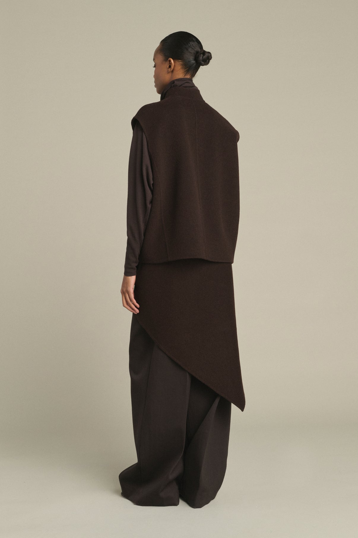 Blouson Adeline - Marron Foncé - Laine - Femme vue 2