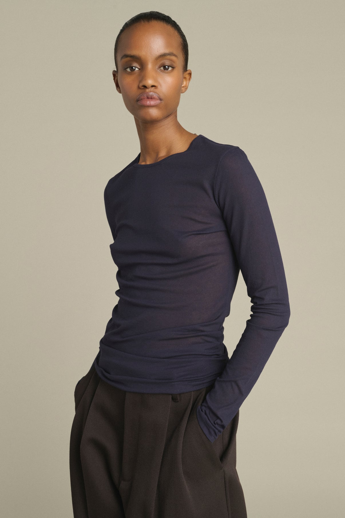 Tee-Shirt Jia - Violet Foncé - Coton - Femme vue 3