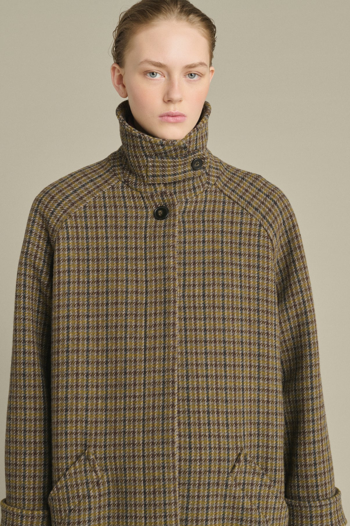 Manteau Berlin - Gris/Kaki - Laine - Femme vue 5